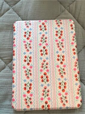Floral Tomato Stripe Tablet Sleeve - Pink & Red